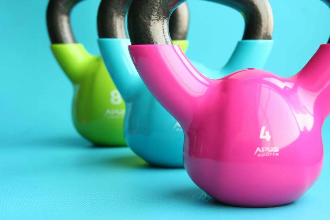 Colorful fitness equipment