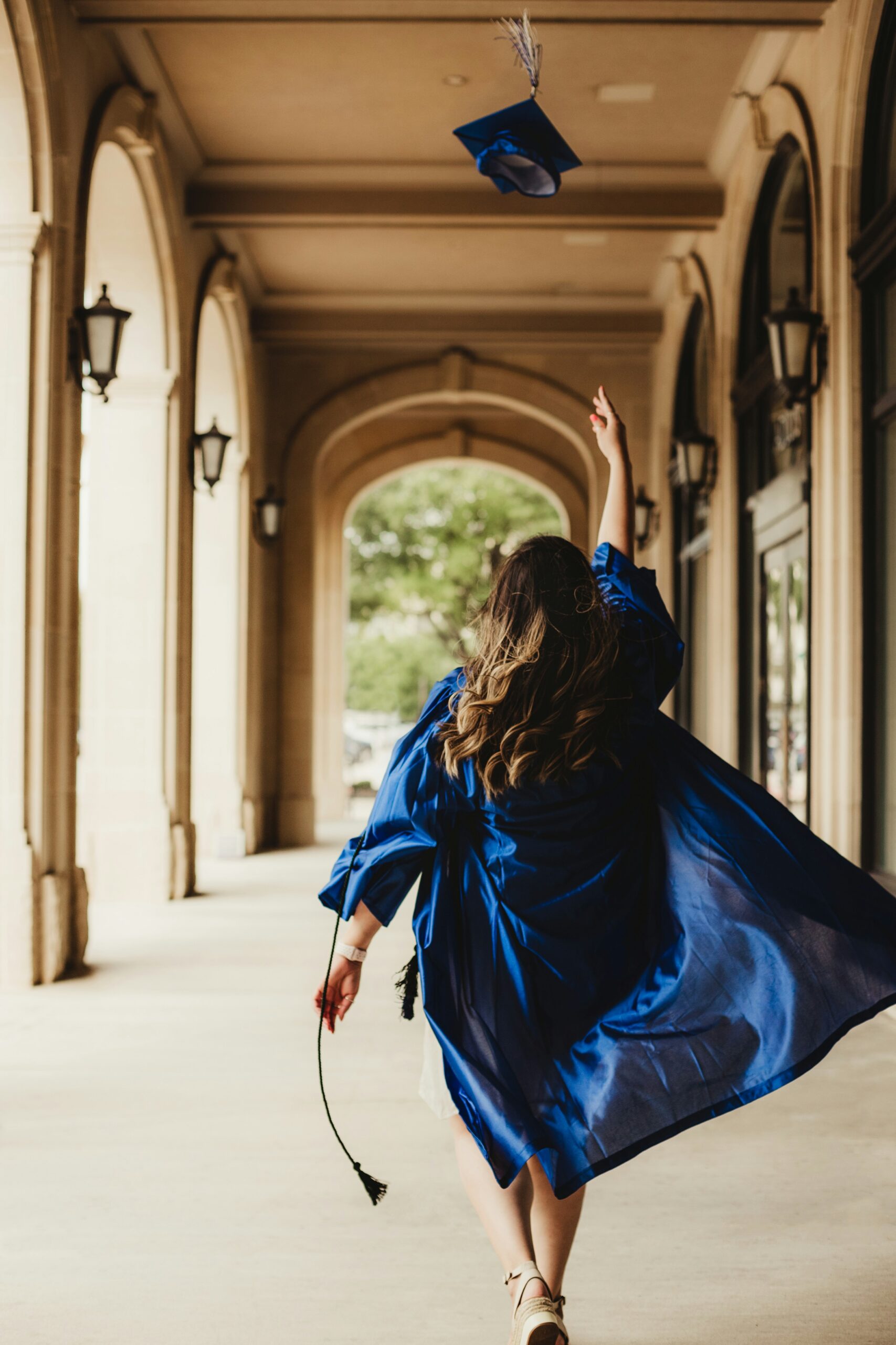 picture of a woman wearing a graduation dress