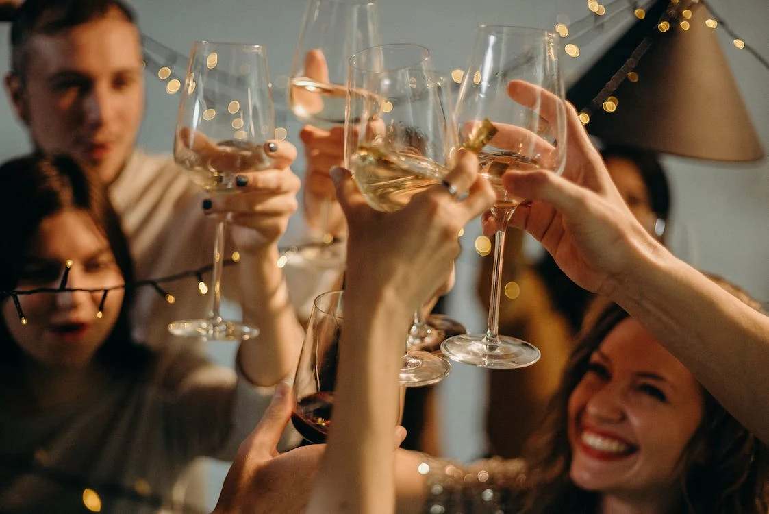 People toasting in a party